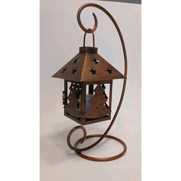 Hallmark Rustic Metal Tabletop Christmas Lantern Style Candle Holder - Picture 6 of 7